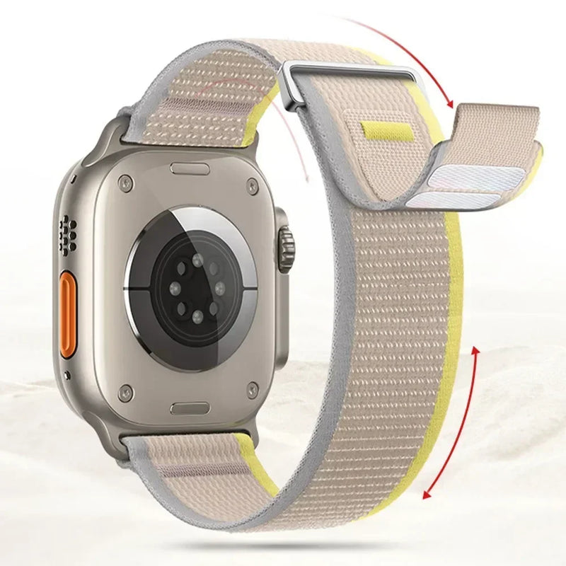 Trail Loop Nylon Strap For Apple Watch Ultra 2, Series 10, 9, 8, 7, SE, and More – Breathable Sports Wristband