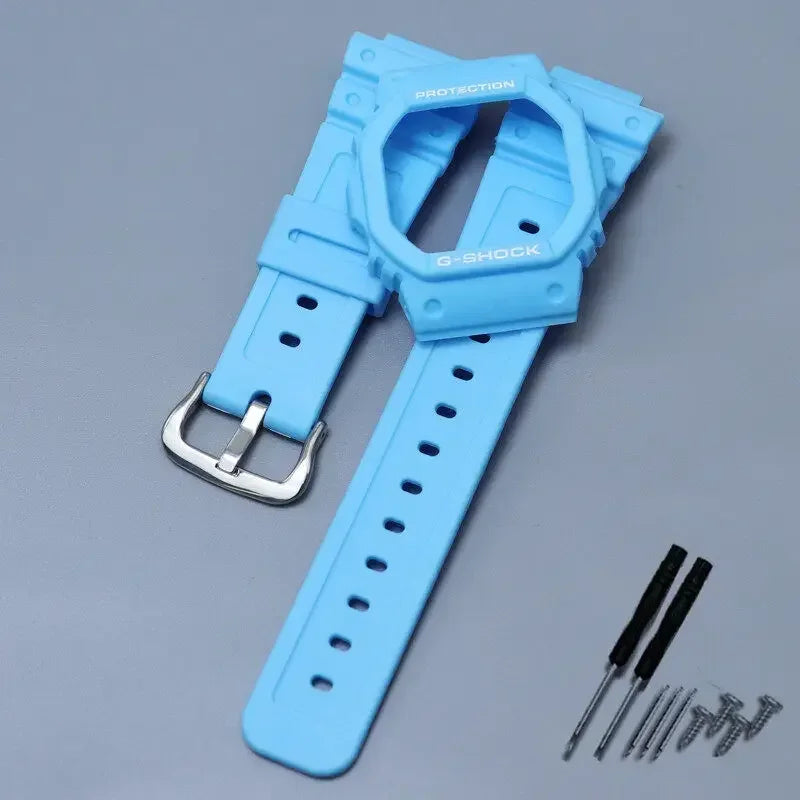 Resin Silicone Strap for Casio G-SHOCK DW5600 – Sports Waterproof Watchband