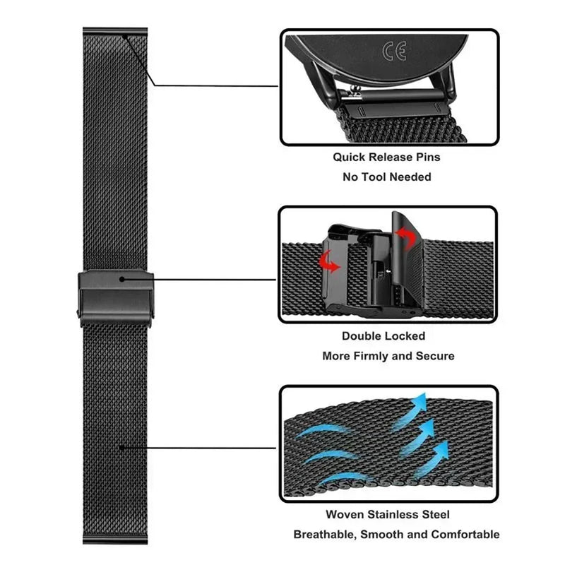 Stainless Steel Bracelet Strap for SUUNTO RACE/RACE S Smartwatch