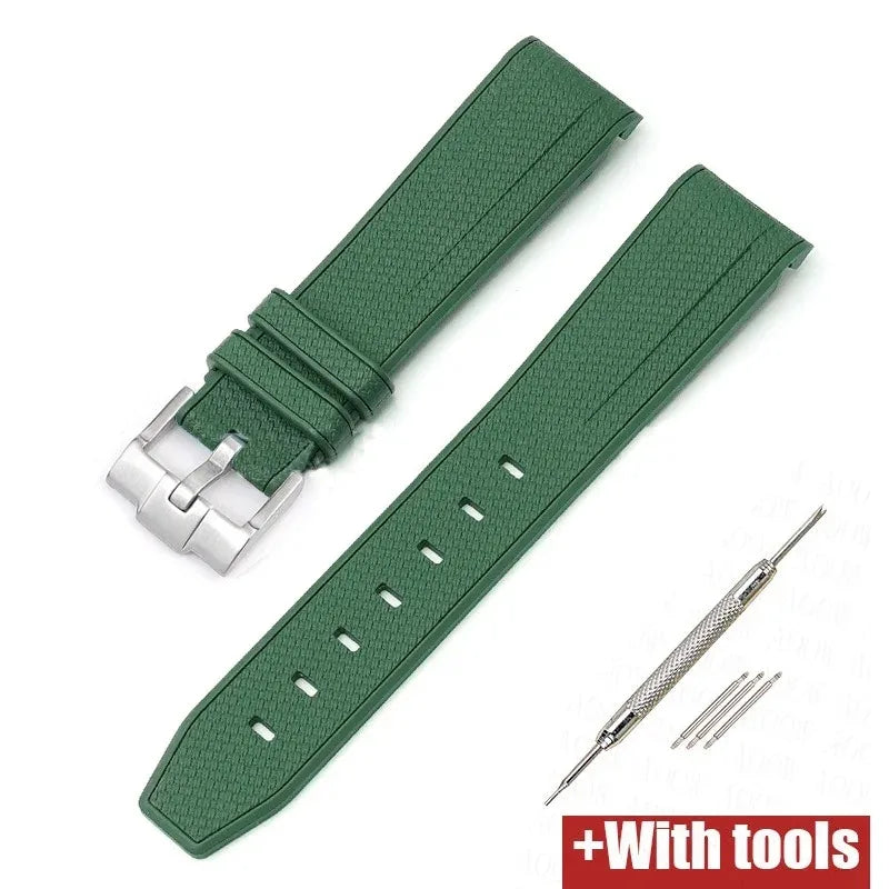 Silicone Strap for Swatch X Omega Moonswatch Stainless Steel Buckle 20mm 22mm Waterproof Band