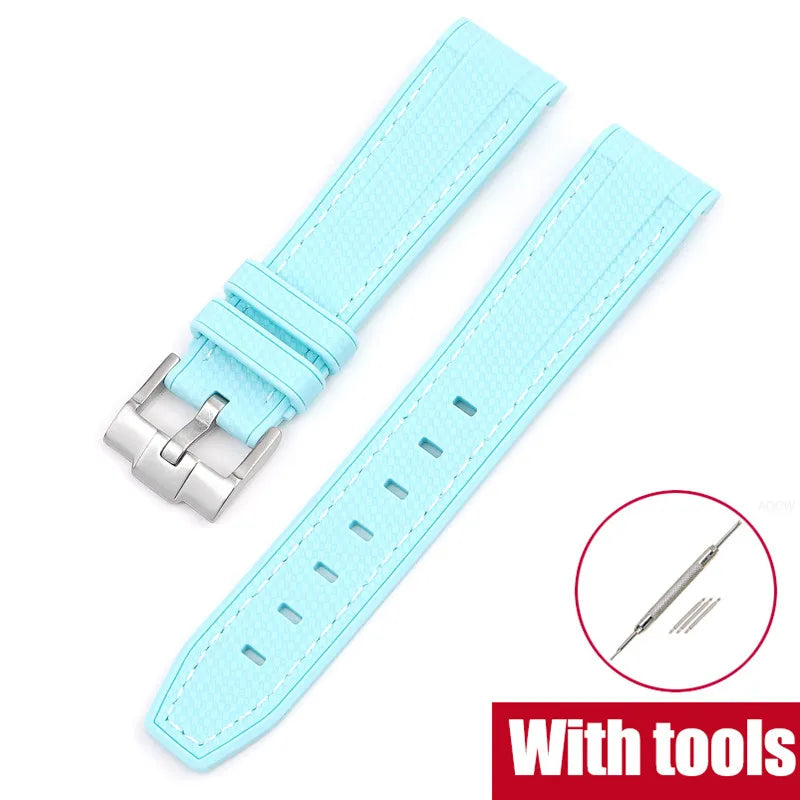 Silicone Strap for Swatch X Omega Moonswatch Stainless Steel Buckle 20mm 22mm Waterproof Band