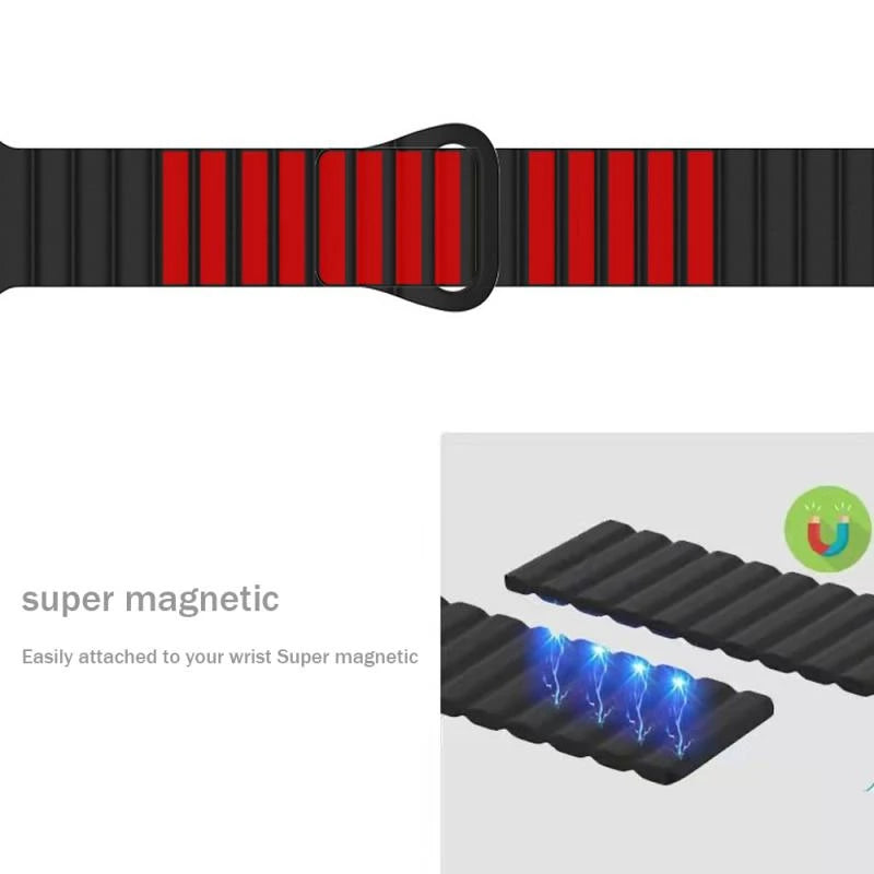 Magnetic Sport Silicone Strap for Samsung Galaxy Fit 3 – Adjustable Watch Band for Men & Women