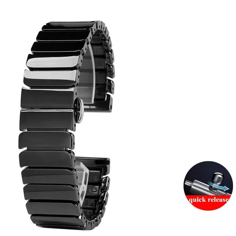 14mm - 21mm High-Quality Ceramic Watch Strap for Seiko, Tissot, Armani, Citizen, Omega – Elegant & Durable