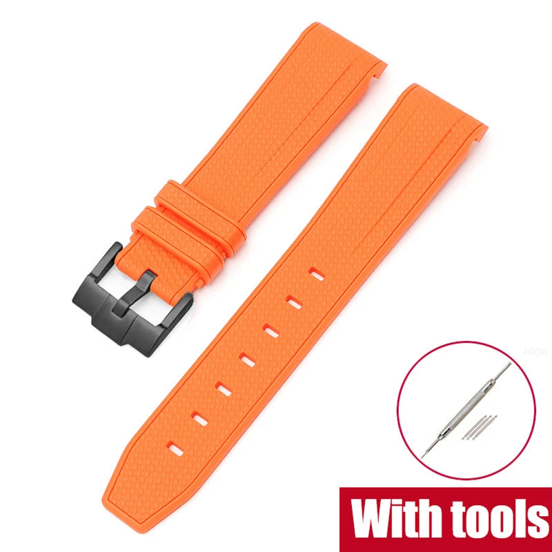 Silicone Strap for Swatch X Omega Moonswatch Stainless Steel Buckle 20mm 22mm Waterproof Band