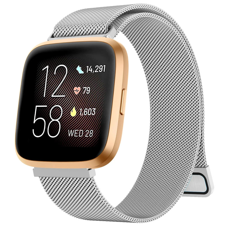 Metal Magnetic Strap for Fitbit Versa & Sense Series – Sleek & Adjustable Watchband