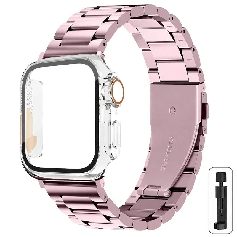 Stainless Steel Strap + Ultra Case for Apple Watch Series 4-9 (40mm-45mm)