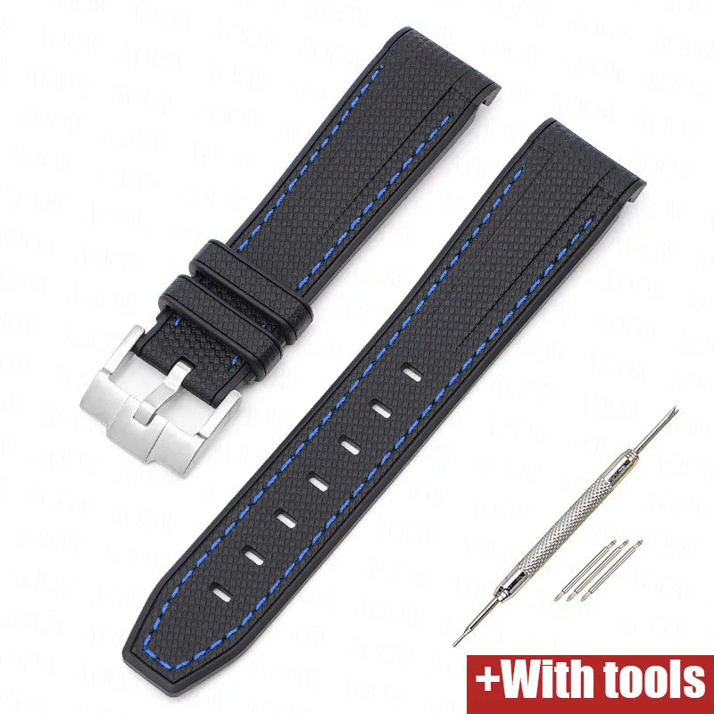 Silicone Strap for Swatch X Omega Moonswatch Stainless Steel Buckle 20mm 22mm Waterproof Band