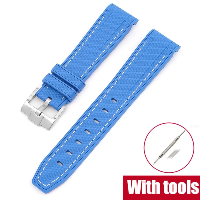 Silicone Strap for Swatch X Omega Moonswatch Stainless Steel Buckle 20mm 22mm Waterproof Band