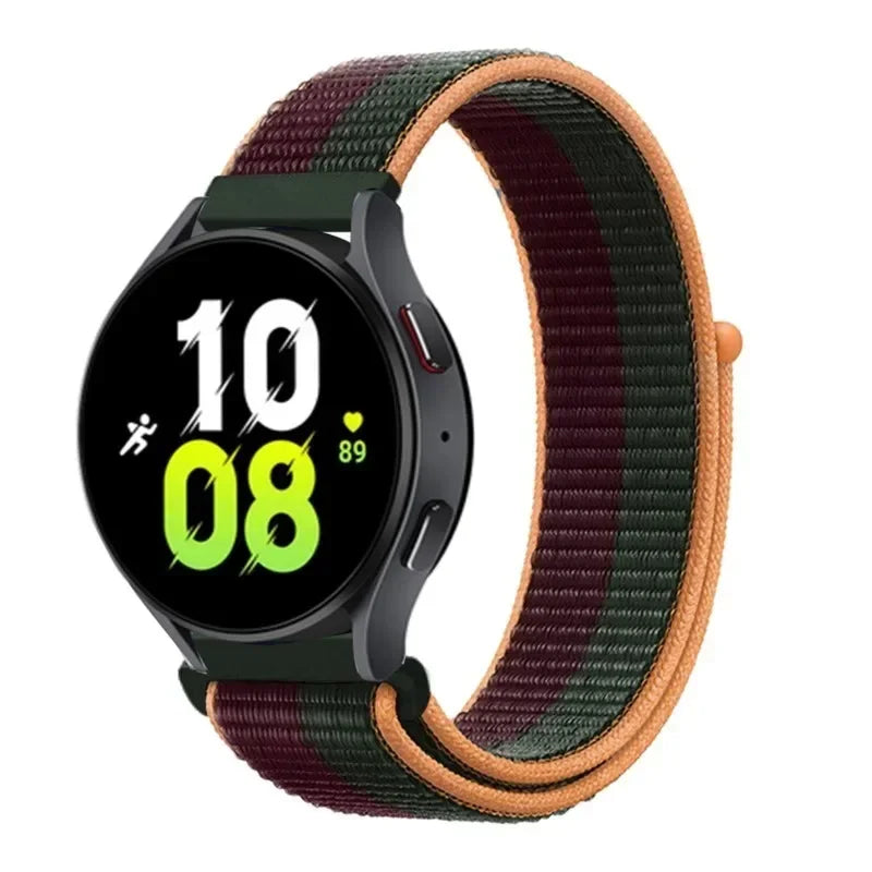 Nylon Loop Strap (20mm/22mm) for Samsung Galaxy, Huawei GT, Amazfit, Garmin, Xiaomi: Comfortable and Stylish