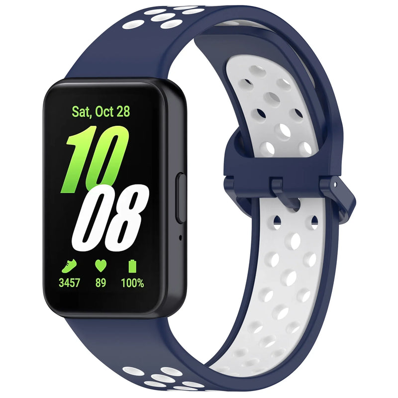 Two-Tone Silicone Strap for Samsung Galaxy Fit 3 – Breathable & Replaceable Wristband