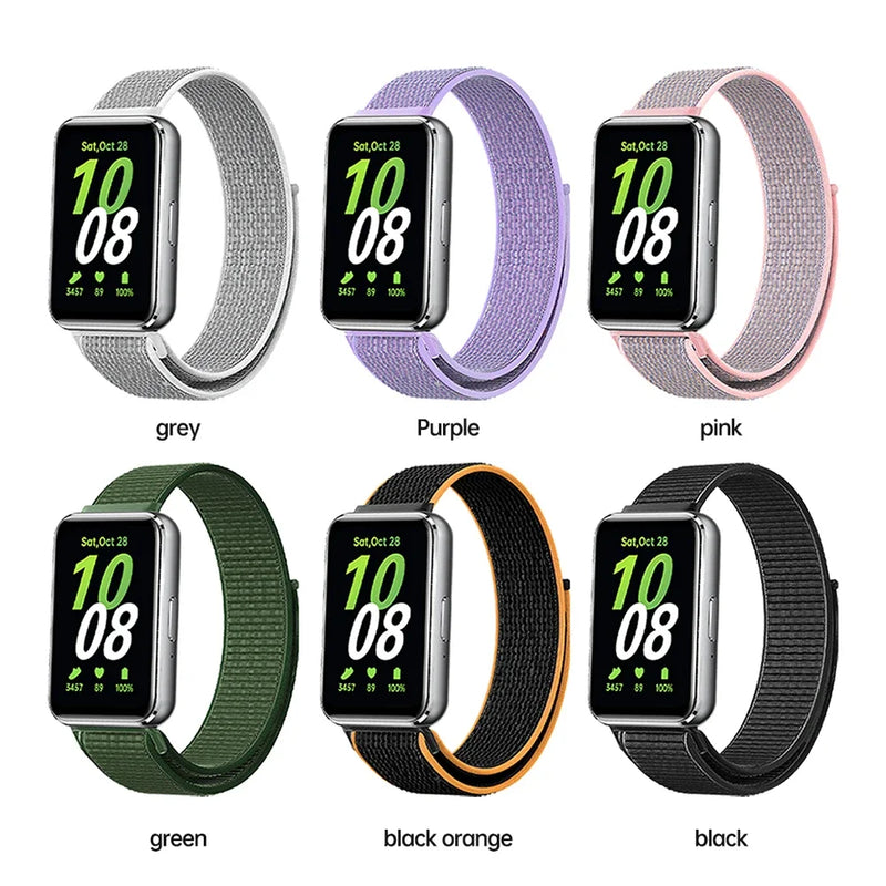 Nylon Loop Strap for Samsung Galaxy Fit 3 – Adjustable Elastic Watchband for All-Day Comfort