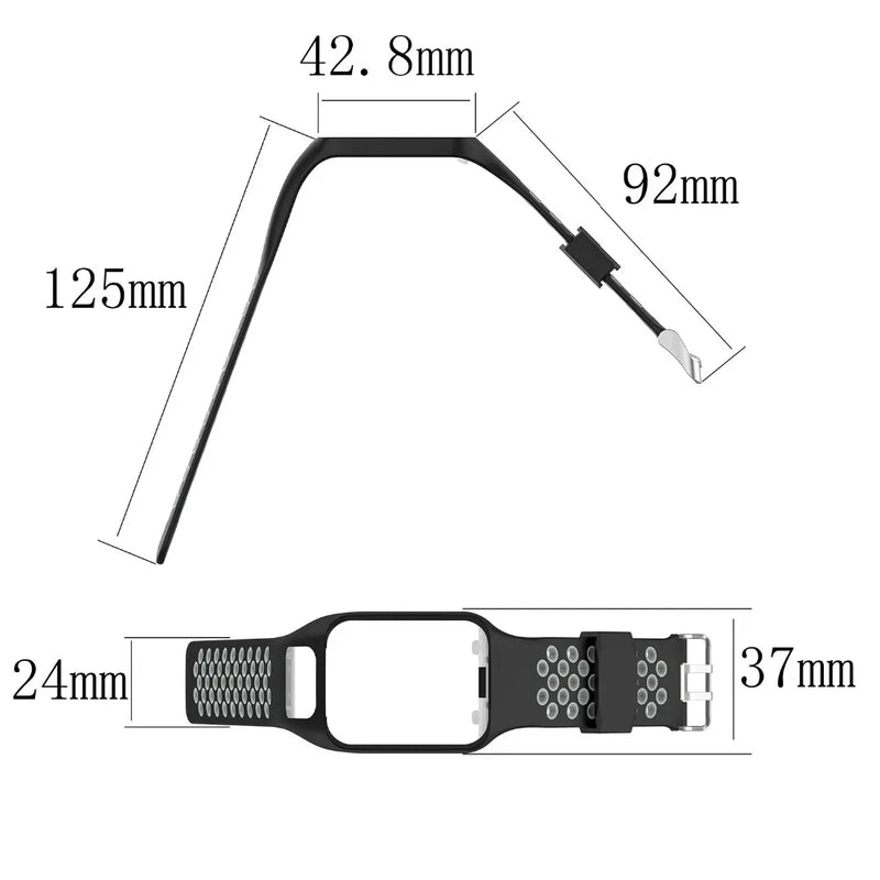 Silicone Watch Strap for TomTom Adventurer, Spark, Golfer, Runner Models – Replacement Band