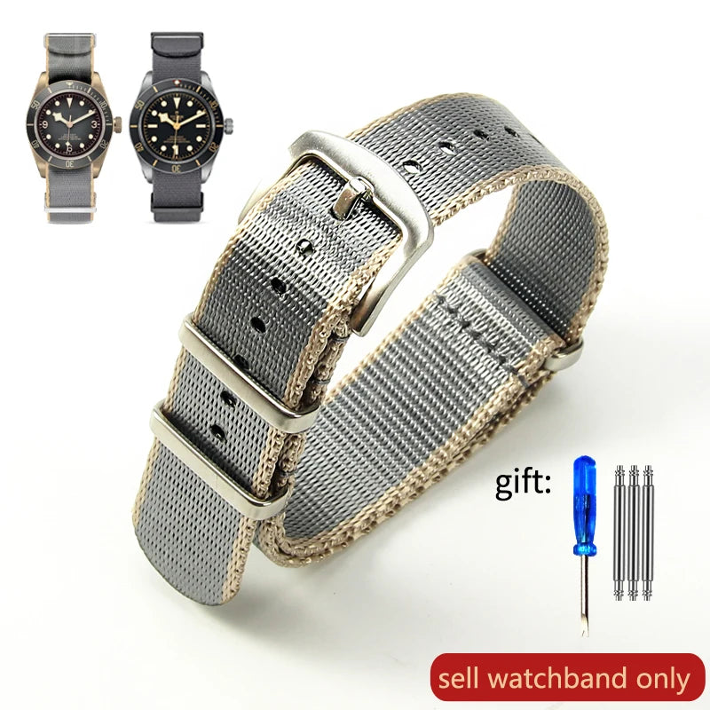 Breathable Soft Nylon Watchband – 20mm & 22mm Strap for Omega, Longines, Seiko, Casio, Mido