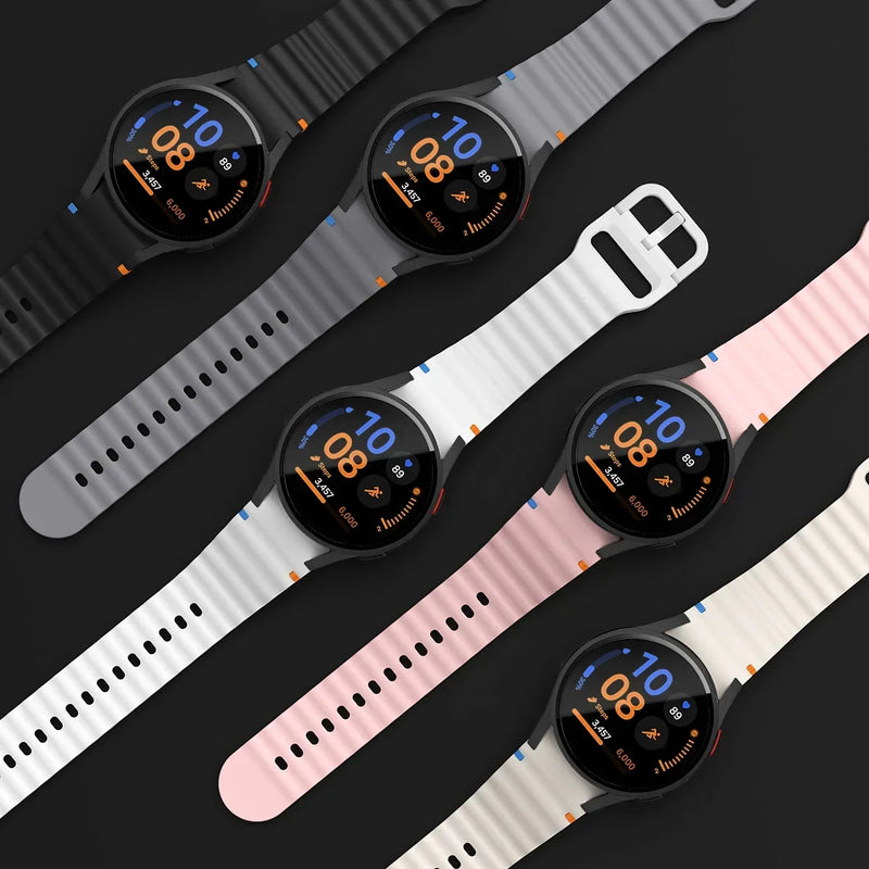 Protector  Case + Silicone Band Strap for Samsung Galaxy Watch 7, 6, 6 Classic, 5, 4 (40mm, 44mm)