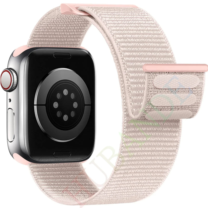 Nylon Loop Strap for Apple, Watch Sport Band Bracelet for Series Ultra 8/7/6, SE, 5, 4, 38mm to 49mm