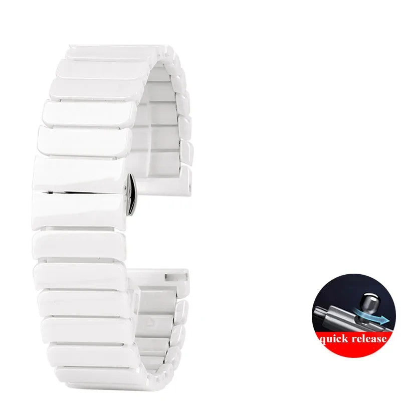 14mm - 21mm High-Quality Ceramic Watch Strap for Seiko, Tissot, Armani, Citizen, Omega – Elegant & Durable