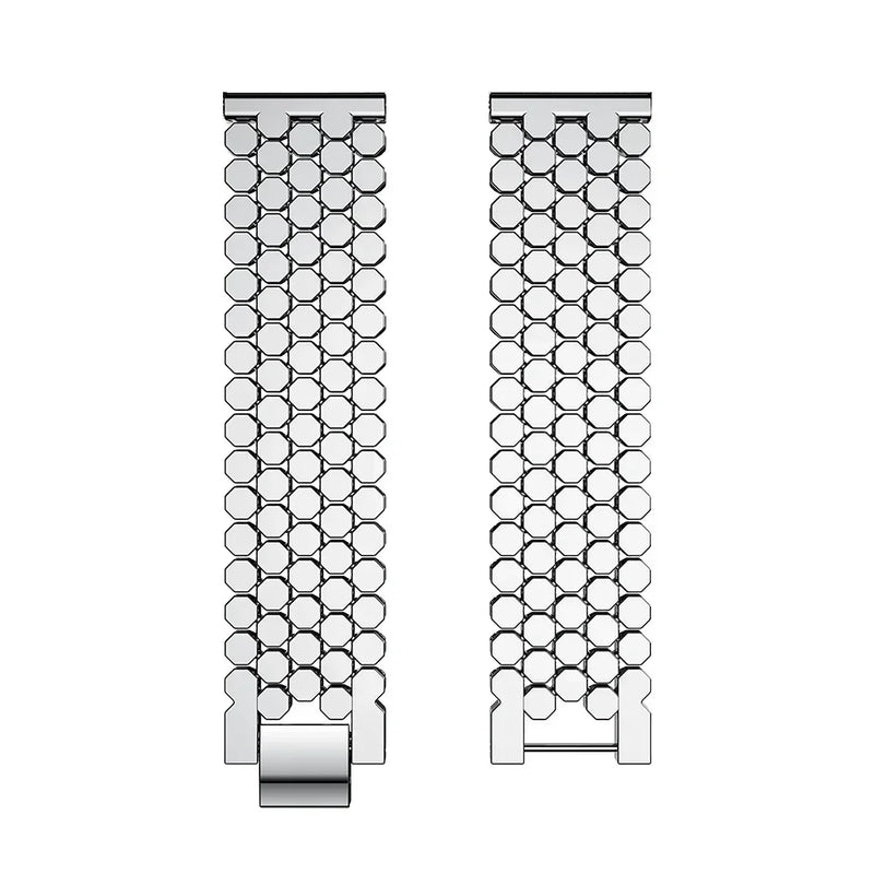 22mm 20mm Stainless Hexagon Style Steel Strap for Samsung Galaxy, Huawei, and Amazfit Watches