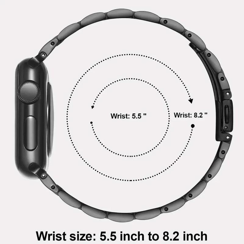 Stainless Steel Strap for Apple Watch Ultra 2, Series 10,9,8,SE,7,6 – 49mm,45mm,44mm,42mm,41mm, 40mm