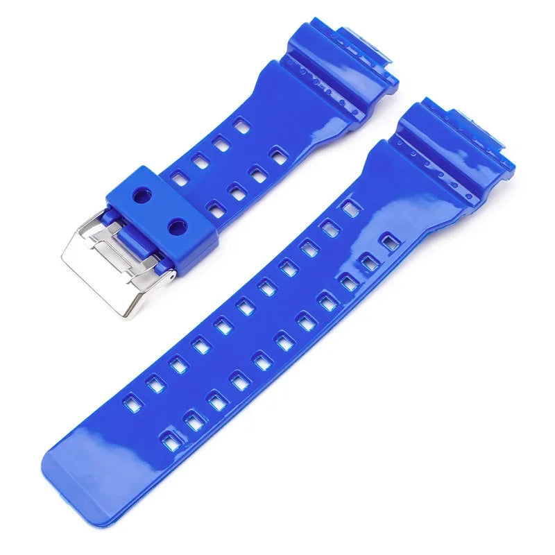 16mm Silicone Strap for Casio G-SHOCK GA-100/110/200 GD-100 GW-8900, TPU Band