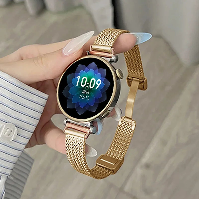 20mm/22mm Luxury Metal Magnetic Strap for Samsung Galaxy, Huawei, Amazfit, Xiaomi and Garmin Watches