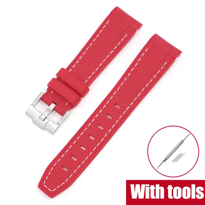 Silicone Strap for Swatch X Omega Moonswatch Stainless Steel Buckle 20mm 22mm Waterproof Band