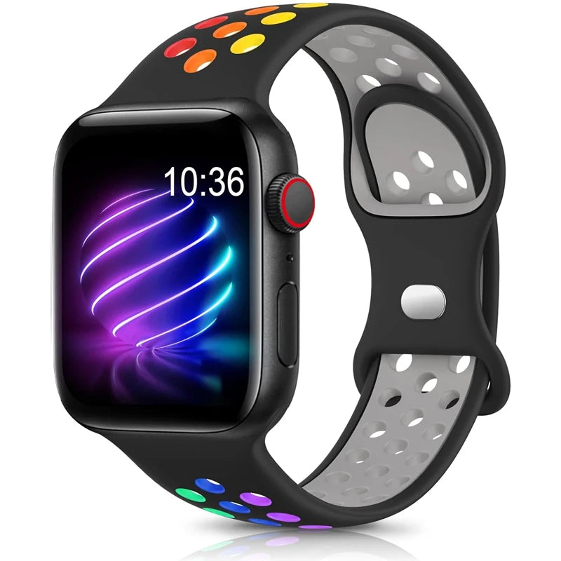 Strap For Apple Watch Band - Silicone Sport Bracelet for Series 10, 9, 8, Ultra, SE, 7, 6, 5, 44mm, 49mm, 40mm