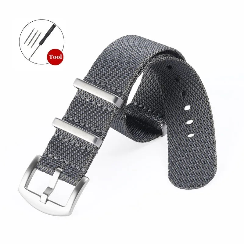 Universal Military Nylon Strap for Omega 007, Seiko SKX007 Premium Fabric Watch Band for Men & Women