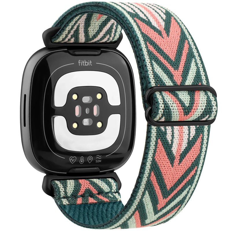 Adjustable Elastic Nylon Strap for Fitbit Versa 3/4, Sense & Sense 2 – Comfortable & Breathable