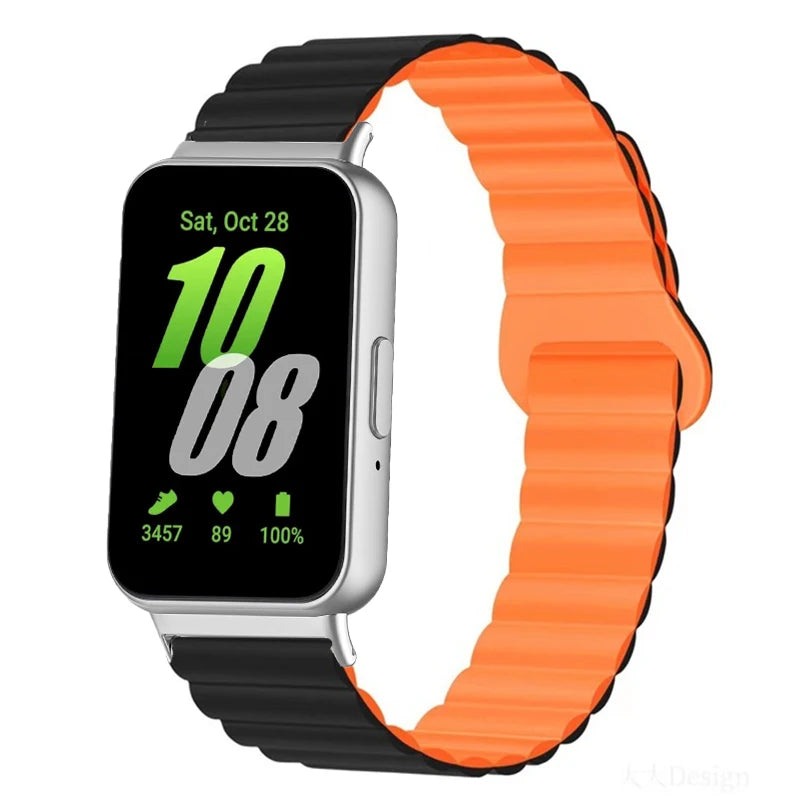 Magnetic Sport Silicone Strap for Samsung Galaxy Fit 3 – Adjustable Watch Band for Men & Women