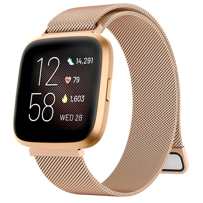 Metal Magnetic Strap for Fitbit Versa & Sense Series – Sleek & Adjustable Watchband