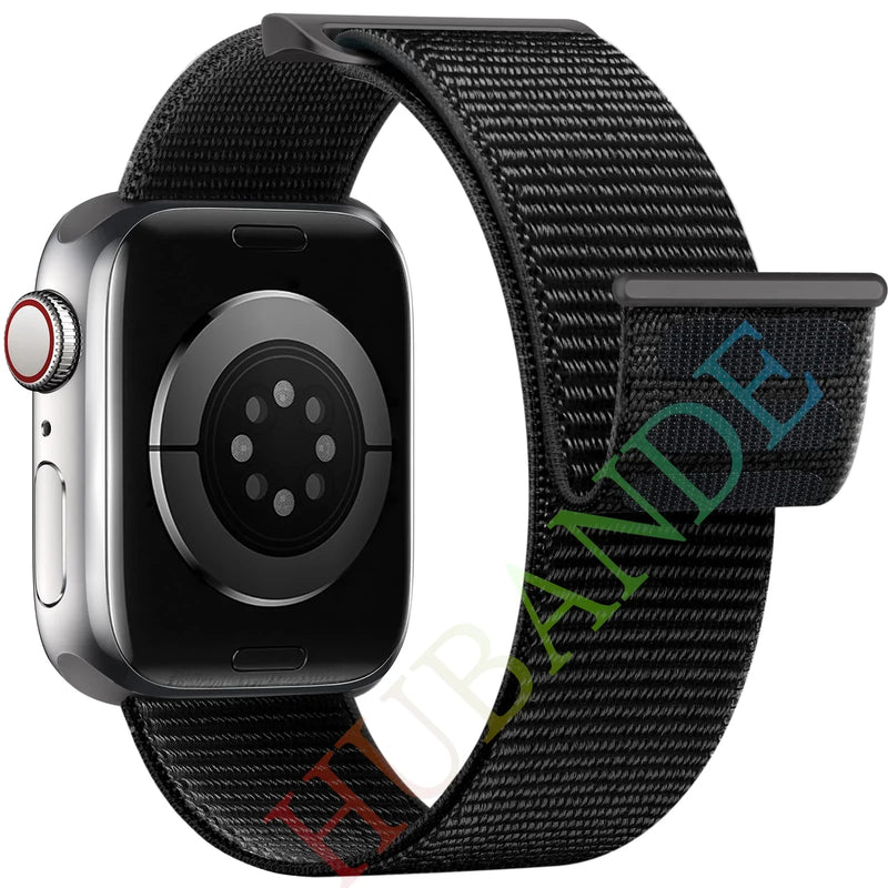 Nylon Loop Strap for Apple, Watch Sport Band Bracelet for Series Ultra 8/7/6, SE, 5, 4, 38mm to 49mm