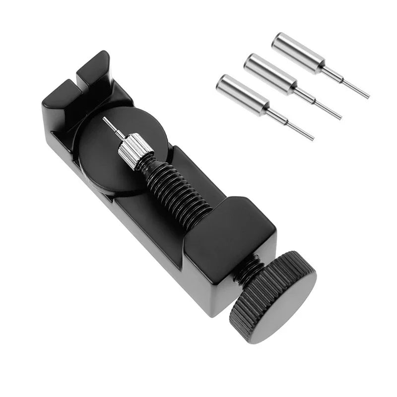 Watch Band Link Pin Remover Tool Kit with 3 Extra Pins, Metal, Fits up to 30mm Bands