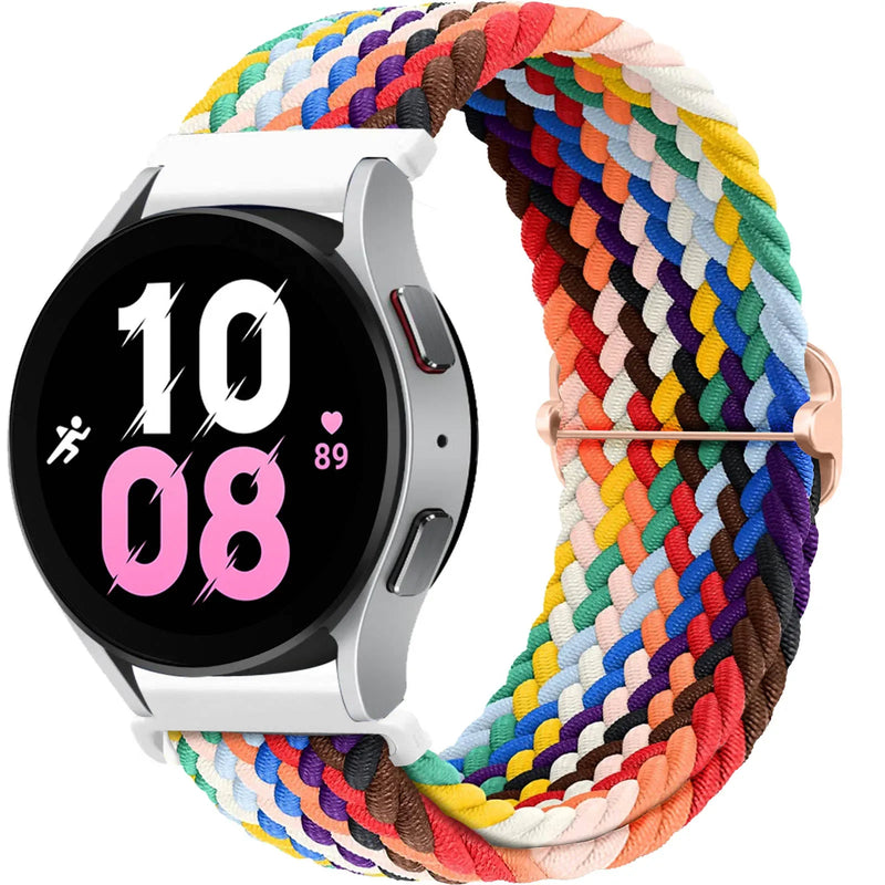 Braided Solo Loop Strap for Samsung Galaxy Watch 4/5/6/5 Pro, Huawei GT 2e/3/4 20mm or 22mm