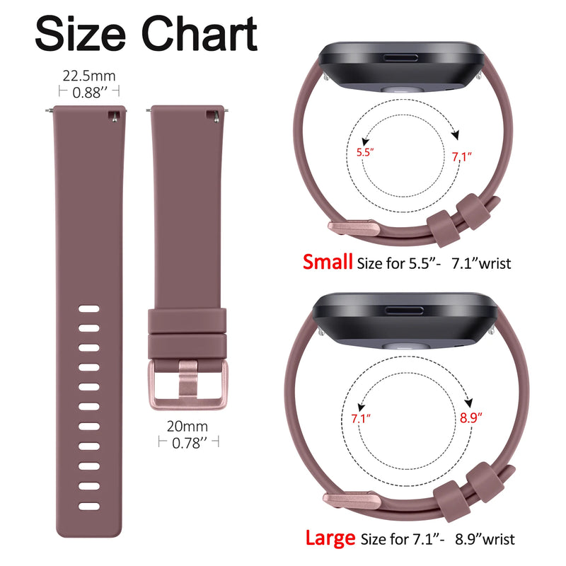 Soft TPU Watch Band for Fitbit Versa 1 Versa 2 Versa Lite SE Spor