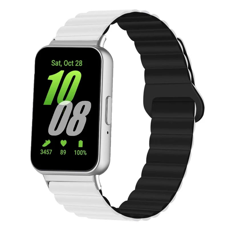 Magnetic Sport Silicone Strap for Samsung Galaxy Fit 3 – Adjustable Watch Band for Men & Women