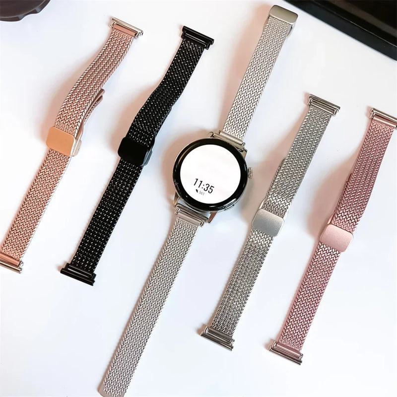 20mm/22mm Luxury Metal Magnetic Strap for Samsung Galaxy, Huawei, Amazfit, Xiaomi and Garmin Watches