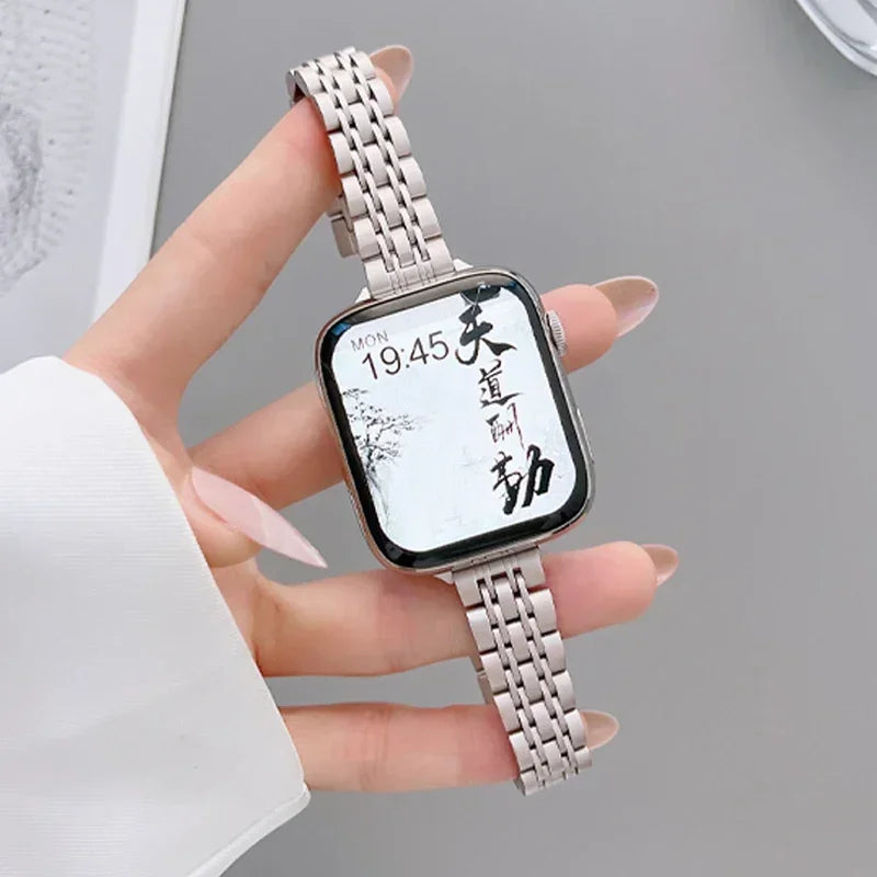 Stainless Steel Strap for Apple Watch Ultra 2, Series 10,9,8,SE,7,6 – 49mm,45mm,44mm,42mm,41mm, 40mm