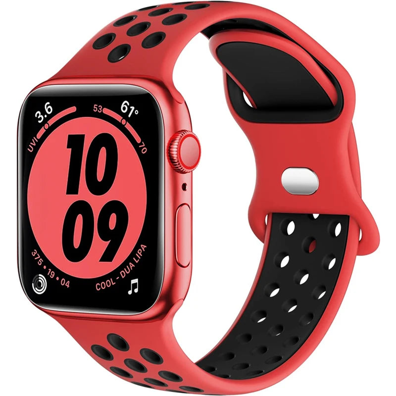 Strap For Apple Watch Band - Silicone Sport Bracelet for Series 10, 9, 8, Ultra, SE, 7, 6, 5, 44mm, 49mm, 40mm