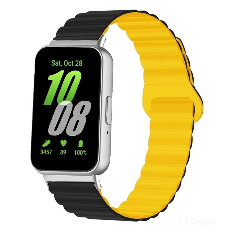 Magnetic Sport Silicone Strap for Samsung Galaxy Fit 3 – Adjustable Watch Band for Men & Women