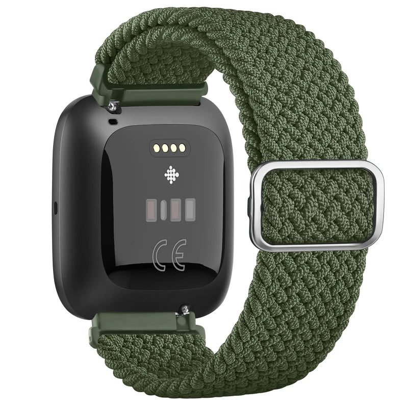 Elastic Braided Loop Band for Fitbit Versa 1/2/Lite/Special Edition