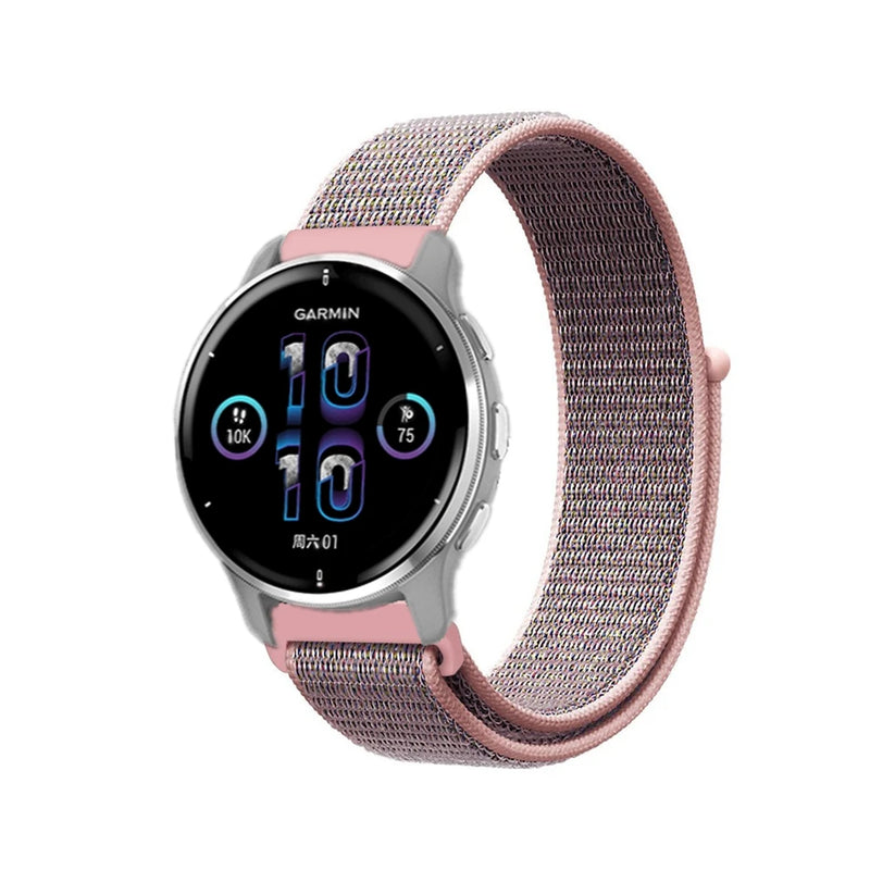 Woven Nylon Strap for Garmin Vivomove Sport, Venu 2 Plus, Vivo WATCH 2, Xiaomi S1, TicWatch GTK/GTA