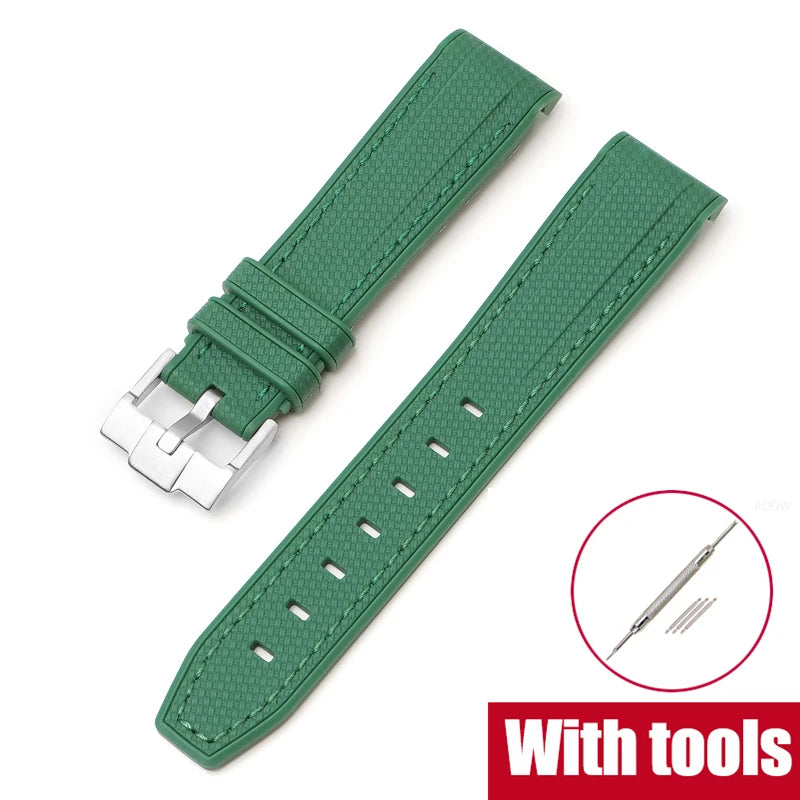 Silicone Strap for Swatch X Omega Moonswatch Stainless Steel Buckle 20mm 22mm Waterproof Band