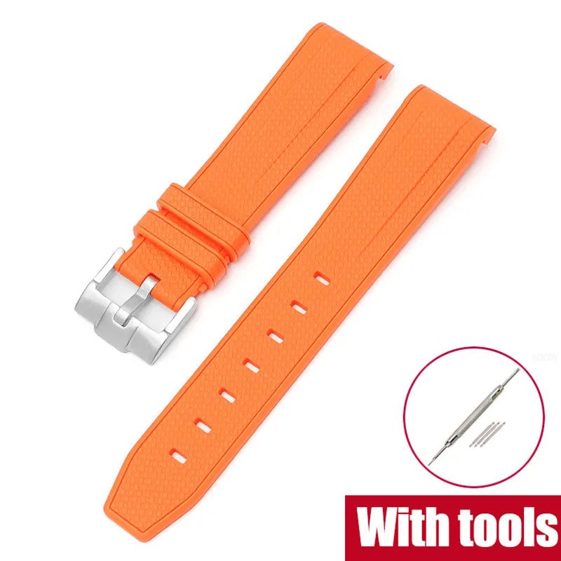 Silicone Strap for Swatch X Omega Moonswatch Stainless Steel Buckle 20mm 22mm Waterproof Band