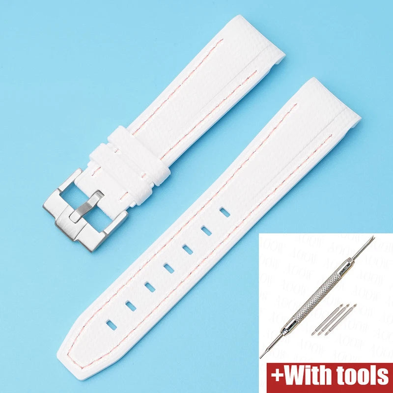 Silicone Strap for Swatch X Omega Moonswatch Stainless Steel Buckle 20mm 22mm Waterproof Band