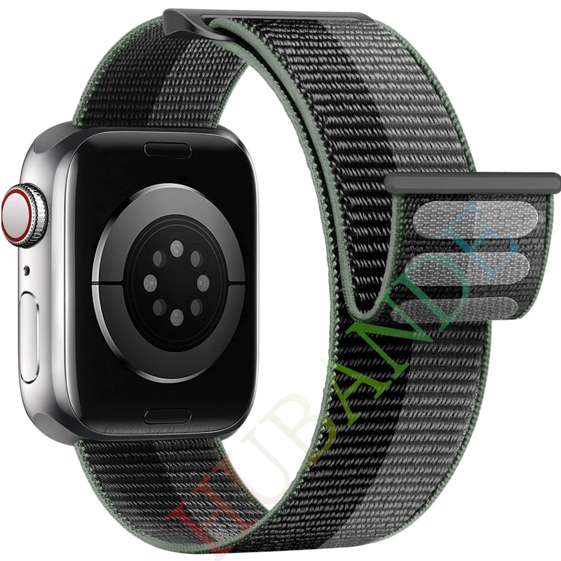 Nylon Loop Strap for Apple, Watch Sport Band Bracelet for Series Ultra 8/7/6, SE, 5, 4, 38mm to 49mm