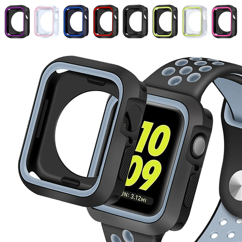 Bumper Protective Case for Apple Watch - Series 8/7/6/SE/5/4 - 38-45mm - Silicone