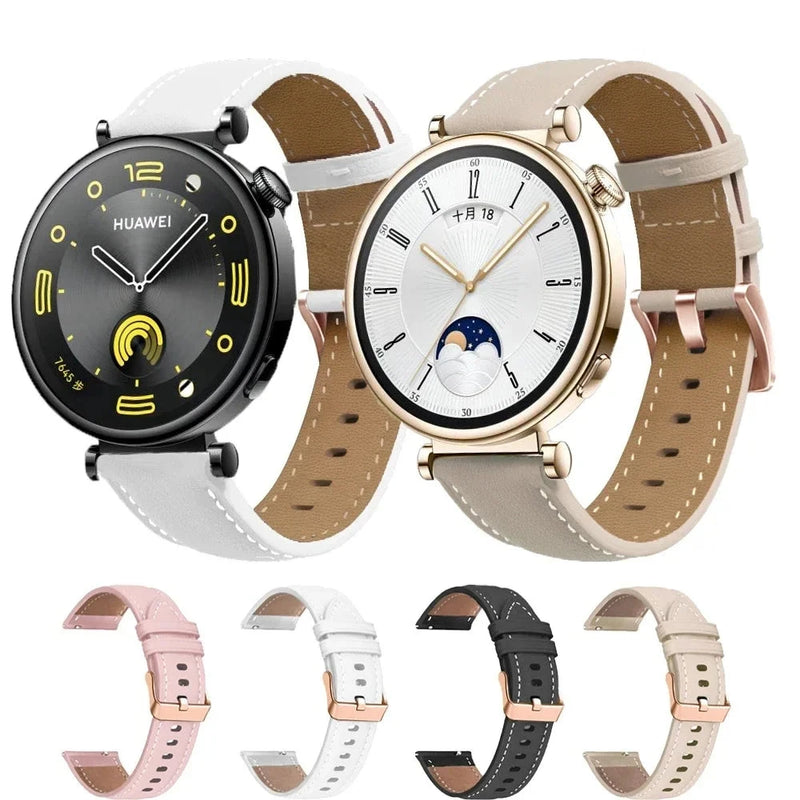 18mm Leather Strap for Huawei Watch GT 4 41mm: Classic and Elegant