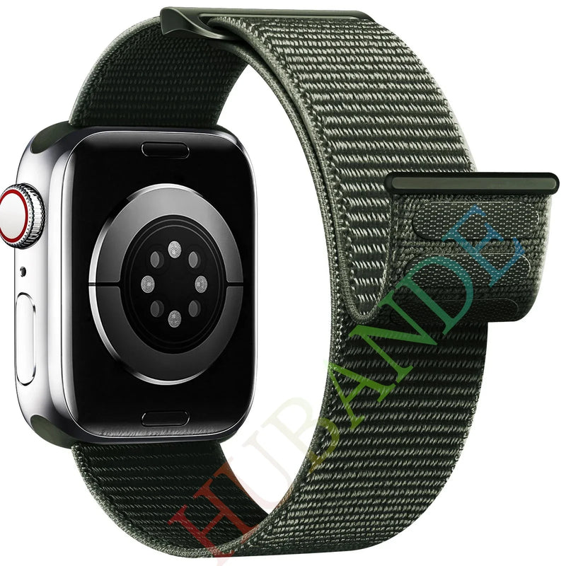 Nylon Loop Strap for Apple, Watch Sport Band Bracelet for Series Ultra 8/7/6, SE, 5, 4, 38mm to 49mm