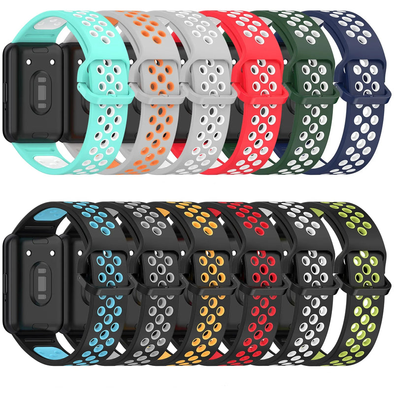 Two-Tone Silicone Strap for Samsung Galaxy Fit 3 – Breathable & Replaceable Wristband