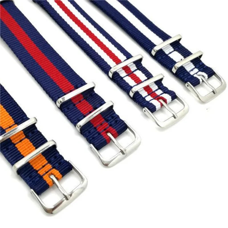 Universal Canvas Nylon NATO Watch Strap for Rolex, Longines, Tissot, SEIKO, OMEGA - 18mm-22mm